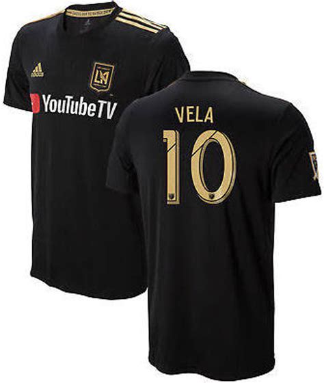 carlos vela lafc adidas 2019 primary replica player jersey black|custom lafc jerseys.